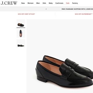 J.CREW ACADEMY PENNY LOAFERS, BLACK 7